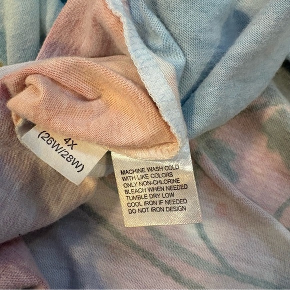 Disney Mickey Mouse Tie Dye Print Multicolor Graphic Tee Size 4X - Picture 12 of 13